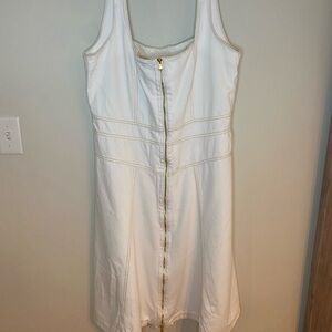 INC International Concepts Cream Zip-Up Dress